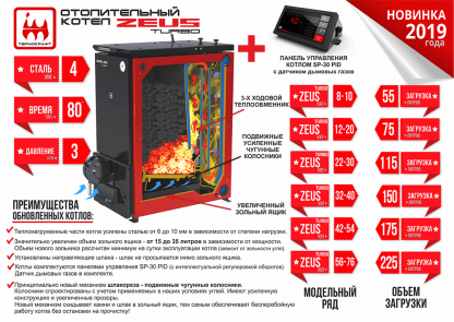 Котел твердотопливный ZEUS Turbo («ЗевсТурбо») 32-40 кВт – фото 5