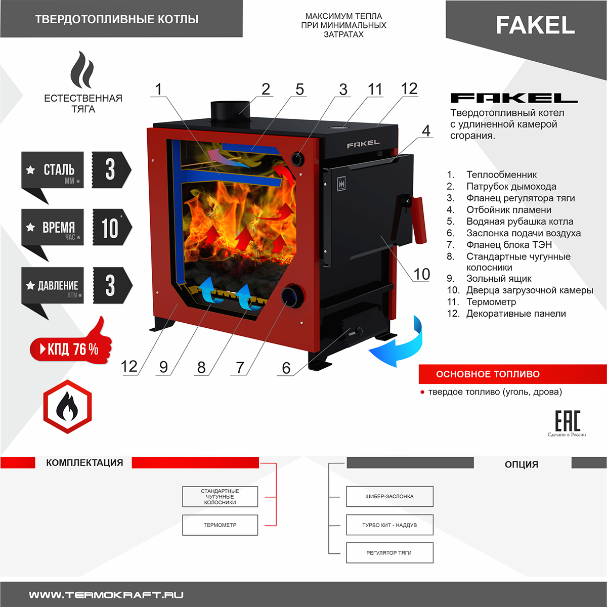 Котел отопительный Fakel (Факел) 10 кВт Котел отопительный Fakel (Факел) 10 кВт – фото 5