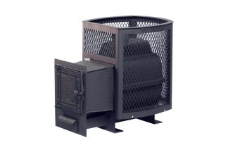 Печь банная чугунная "Сибирь-20". Универсальная чугунная дверца (Сетка) – фото 7