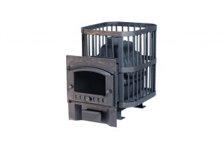 Печь банная чугунная "Сибирь-24". Каминная дверца "Сибирь" (Сетка) – фото 12