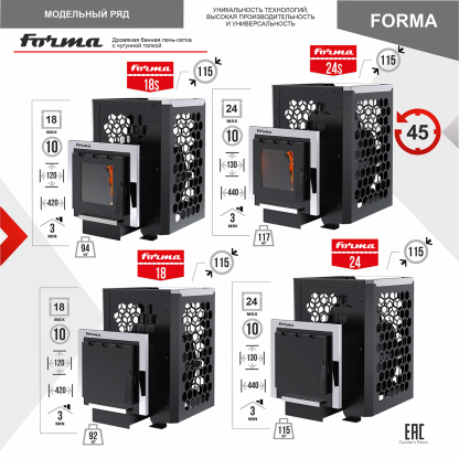 Печь банная FORMA-18 – фото 5