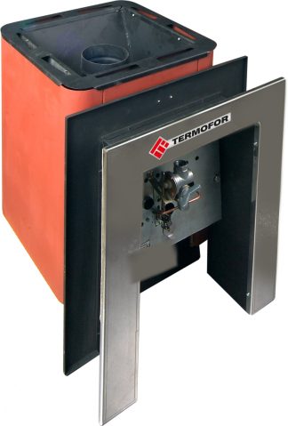 Печь для бани Колибри 9У терракота (с возможностью применения газовой горелки+портал) – фото 4