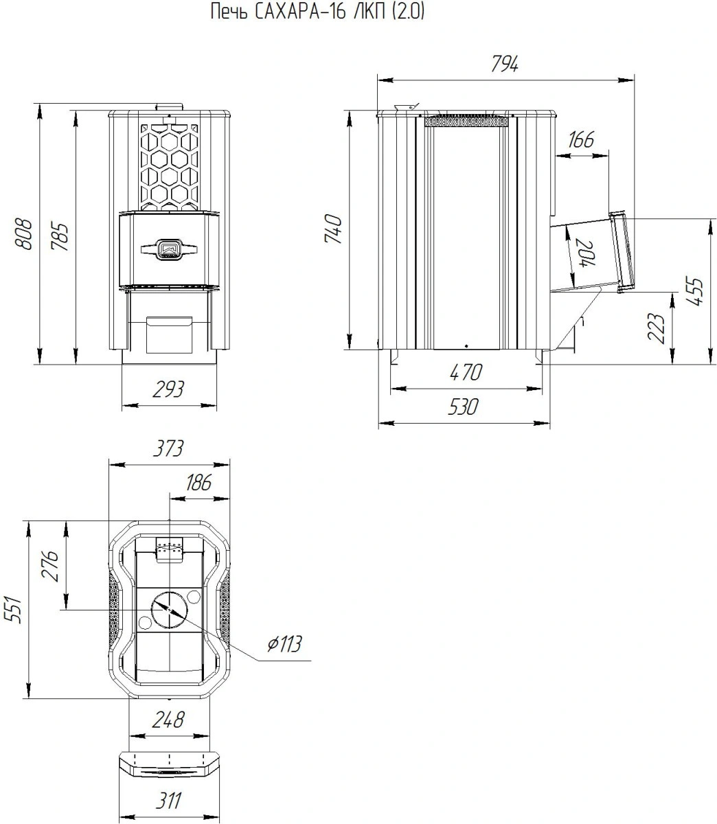 Печь для бани Сахара-16 ЛКП (2.0) Печь для бани Сахара-16 ЛКП (2.0) – фото 3